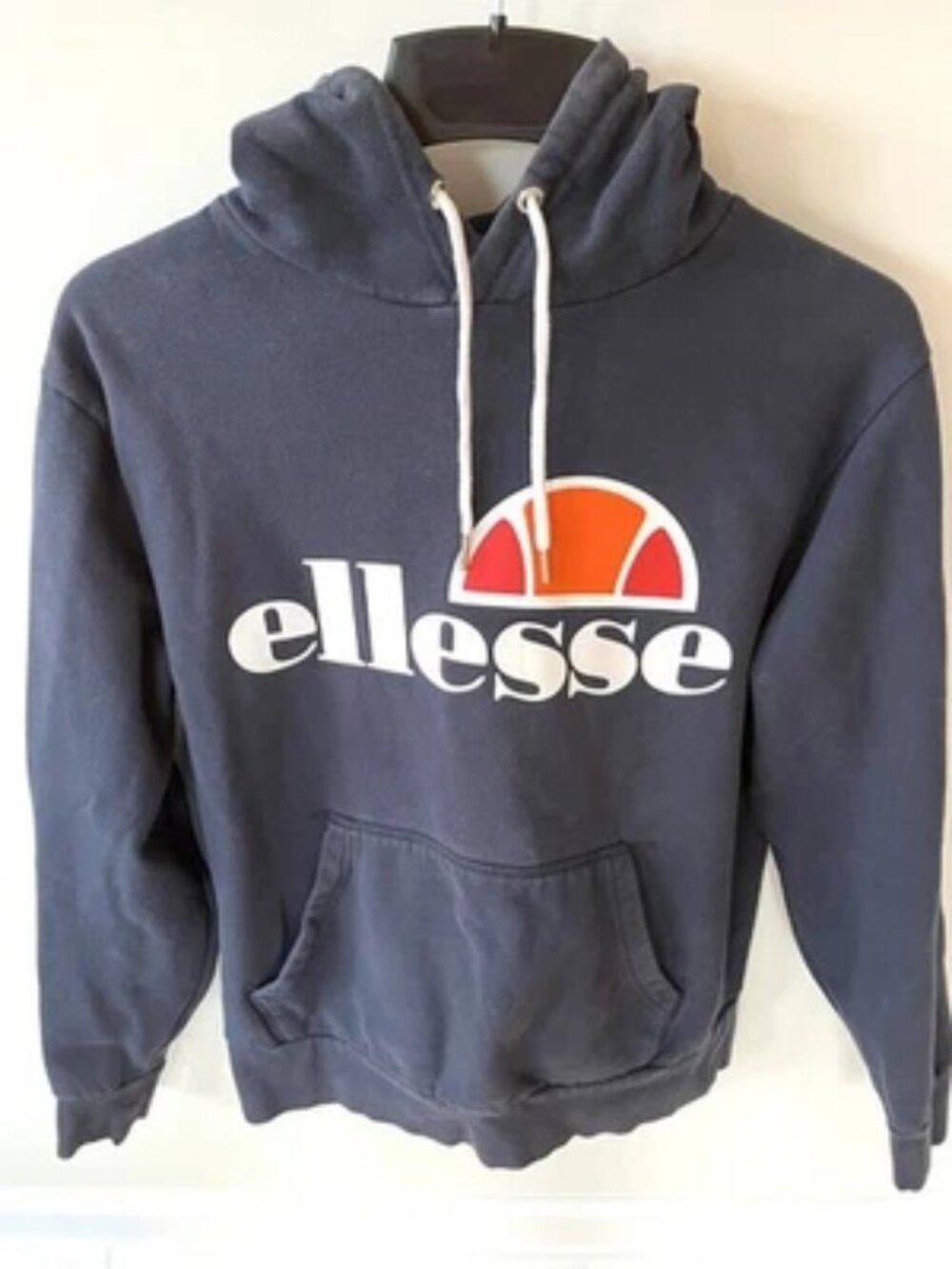 Women's Ellesse Blue Hooded Sweatshirt Size Medium